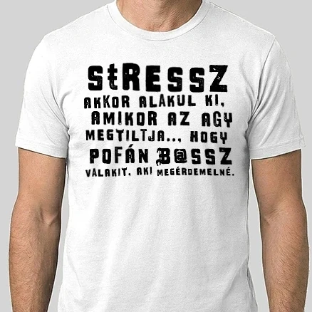 Férfi Alap póló - Stressz (Színezhetõ)