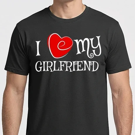 Férfi Imperial póló - I love my girlfriend valentin