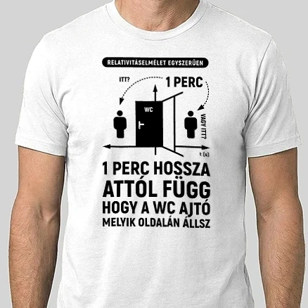 Férfi Alap póló - Relativitáselmélet egyszerűen (Színezhetö)