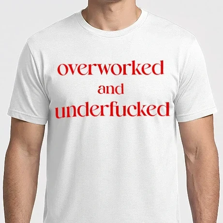 Férfi Imperial póló - overworked and underfucked