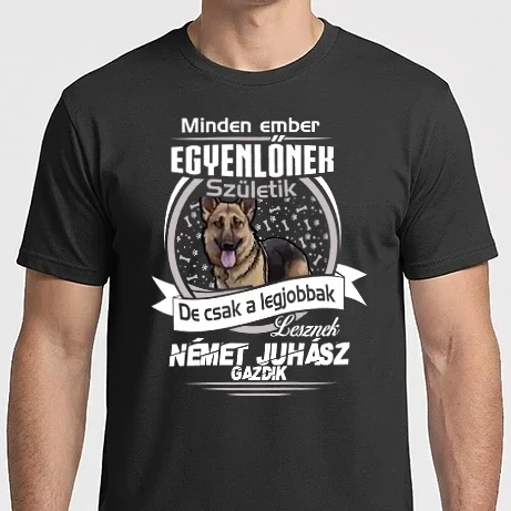 Férfi Imperial póló - Minden ember egyenlő de csak a legjobbak lesznek német juhász gazdik