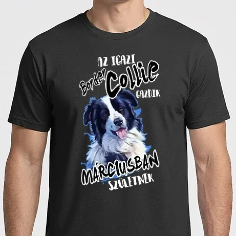 Férfi Imperial póló - Border Collie Március