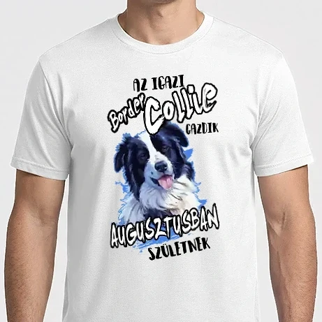 Férfi Imperial póló - Border Collie Augusztus