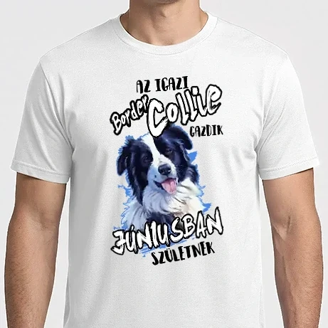 Férfi Imperial póló - Border Collie Június