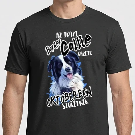 Férfi Imperial póló - Border Collie Október