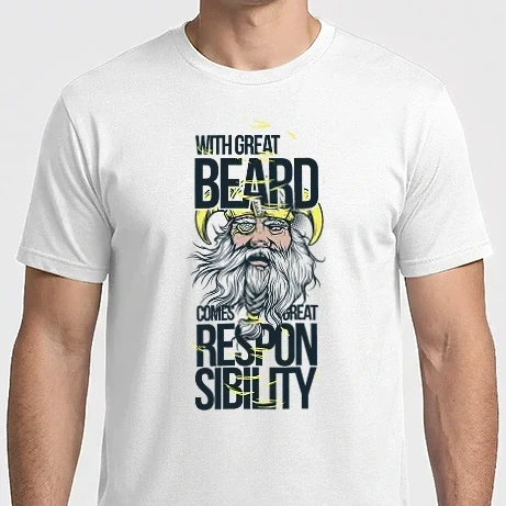 Férfi Imperial póló - With great beard comes great responsibility