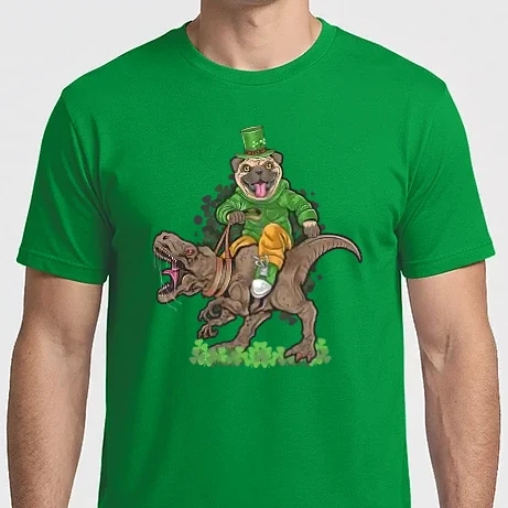Férfi Imperial póló - St Patrick Mopsz Dinoszaurusz