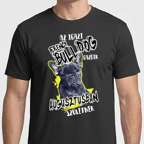 Férfi Imperial póló - Francia bulldog Augusztus