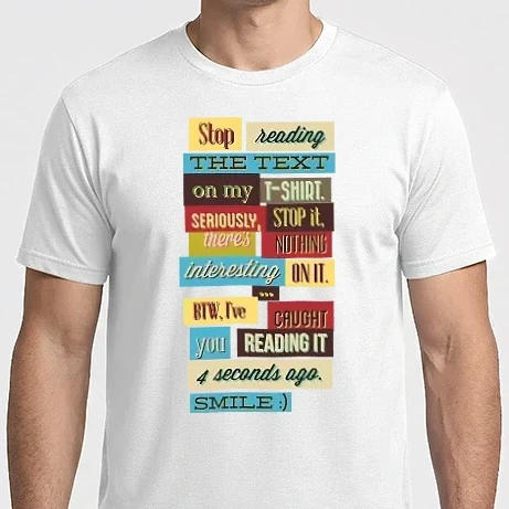 Férfi Imperial póló - Stop reading the text on my t shirt