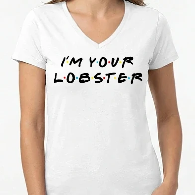 Női V-nyakú póló - Your Lobster