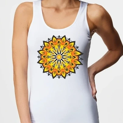 Női top - Nap mandala