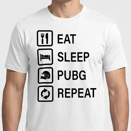 Férfi Imperial póló - Eat Sleep PUBG Repeat - Fekete