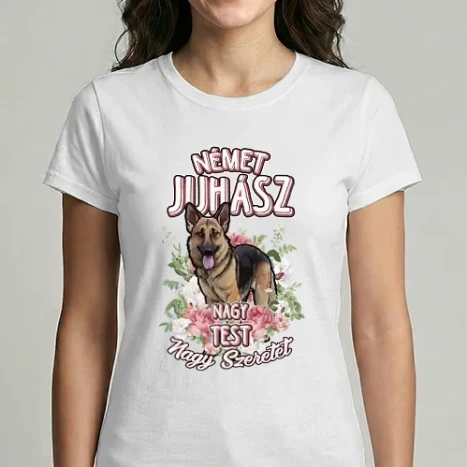 Női Imperial póló - FLORAL DOGGO  német juhász
