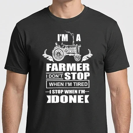 Férfi Imperial póló - I'm a farmer, i don't stop when i'm tired