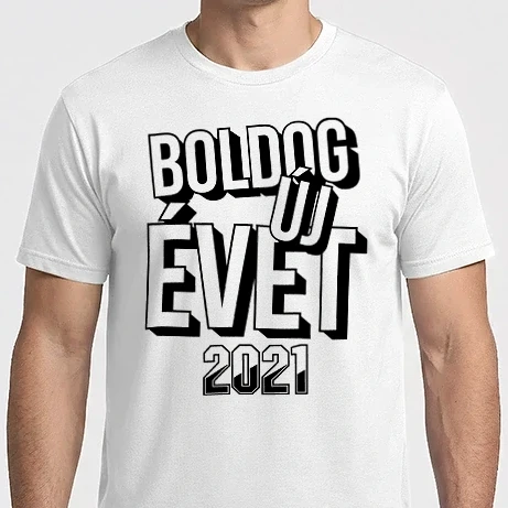 Férfi Imperial póló - boldog új évet 2021