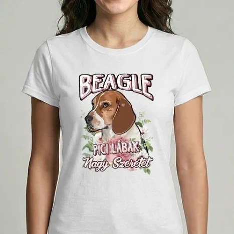 Női Imperial póló - FLORAL DOGGO beagle