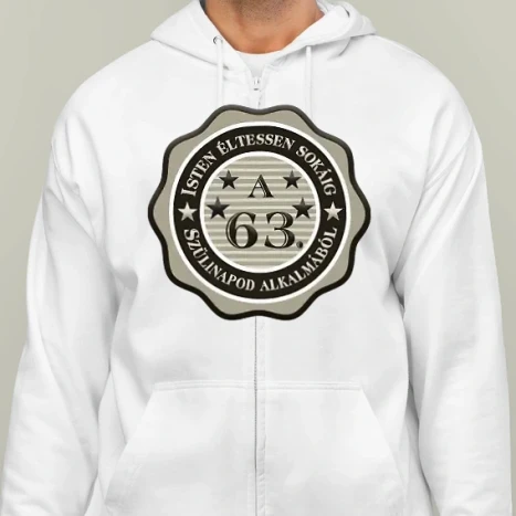 Férfi cipzáras kapucnis pulcsi - 63