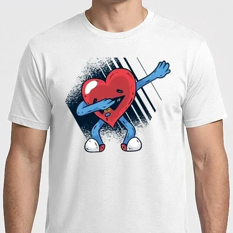 Férfi Imperial póló - Szív DAB Floss Heart vicces póló Valentin napra