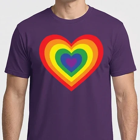 Férfi Imperial póló - lgbtq szív