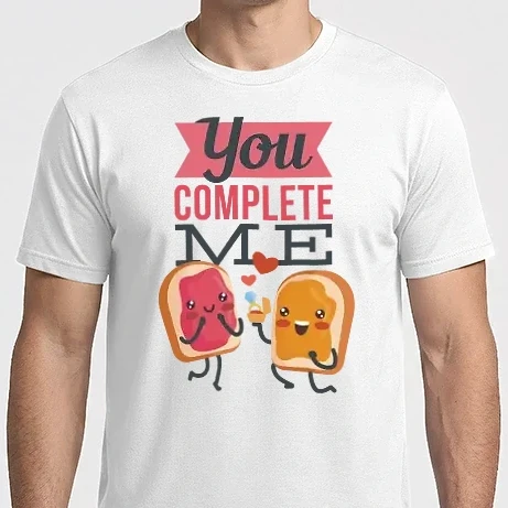 Férfi Imperial póló - You Complete Me cuki póló Valentin napra