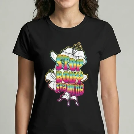 Női Imperial póló - Stop body shaming lily