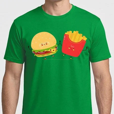 Férfi Imperial póló - Burger és krumpli