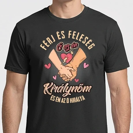 Férfi Imperial póló - Férj és feleség Királynőm páros