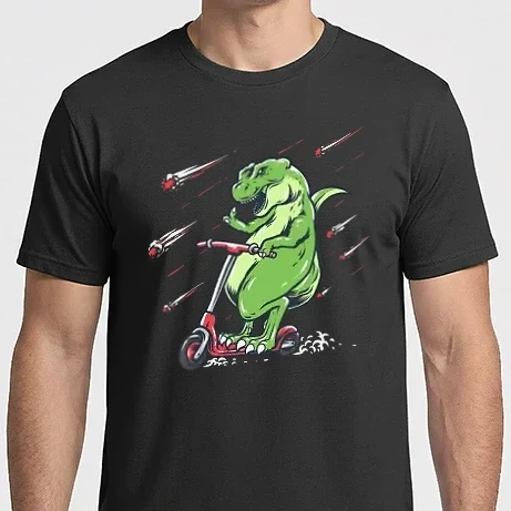Férfi Imperial póló - T-rex rolleren