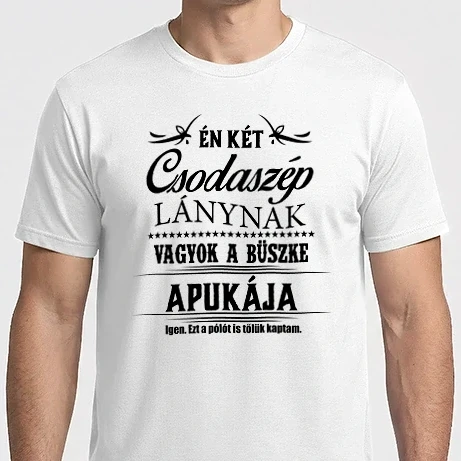 Férfi Imperial póló - Két Csodaszép Lány Büszke Apukája