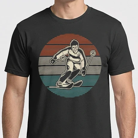 Férfi Imperial póló - Retro circle ski