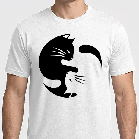 Férfi Imperial póló - Yin Yang Cica