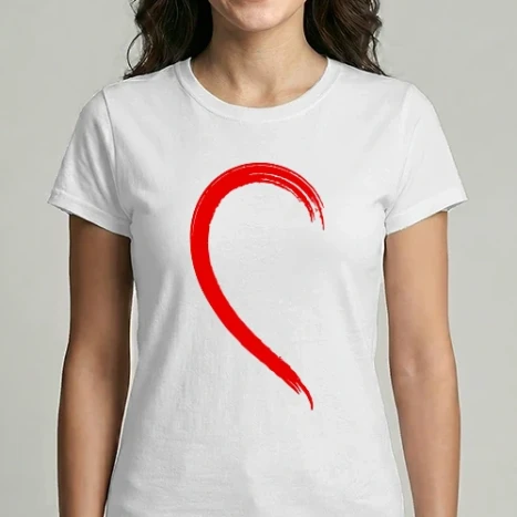 Női Imperial póló - Páros szív jobb oldal