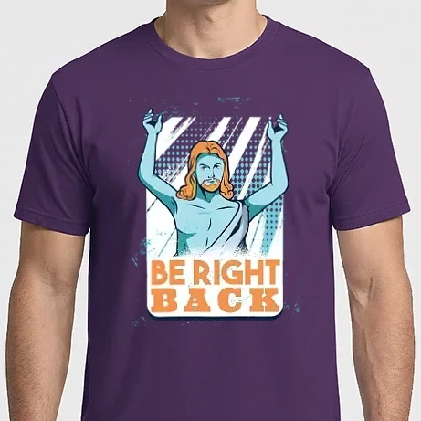 Férfi Imperial póló - Be right back Jesus - Jézus visszatér prófécia