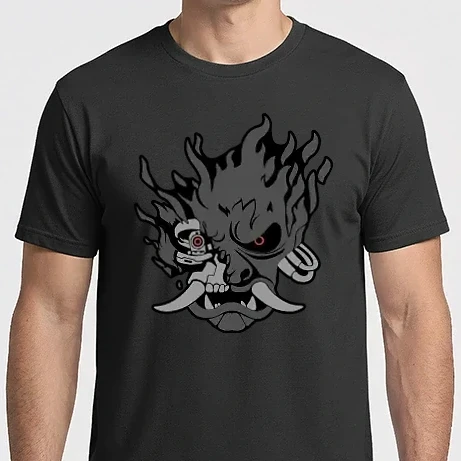 Férfi Imperial póló - Cyberpunk Samurai - Szürke