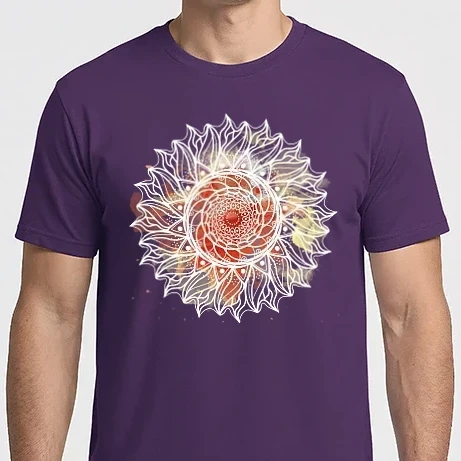 Férfi Imperial póló - Mandala akvarell fehér