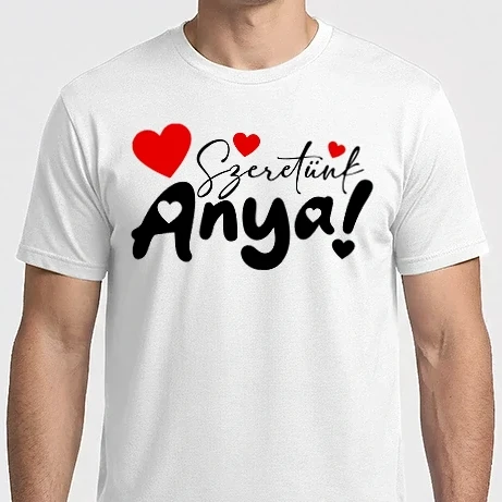 Férfi Imperial póló - Szeretünk Anya! (színezhető)