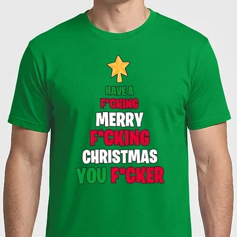 Férfi Imperial póló - Merry Fcking Christmas Tree