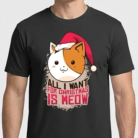 Férfi Imperial póló - All I want for christmas is MEOW Cicás póló