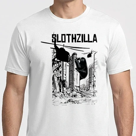 Férfi Imperial póló - Slothzilla támadásban vicces lajháros póló