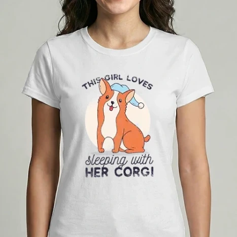 Női Imperial póló - This Girl Loves sleeping with her Corgi