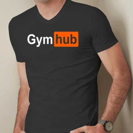 Férfi prémium fit V-nyakú póló - Gym hub
