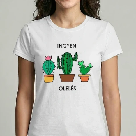 Női Imperial póló - ingyen ölelés kaktuszok