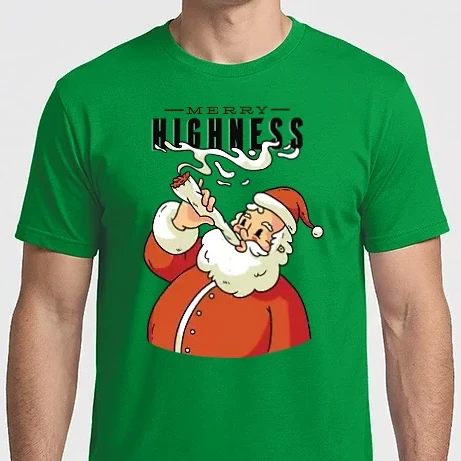 Férfi Imperial póló - Merry Highness Mikulás füvezik