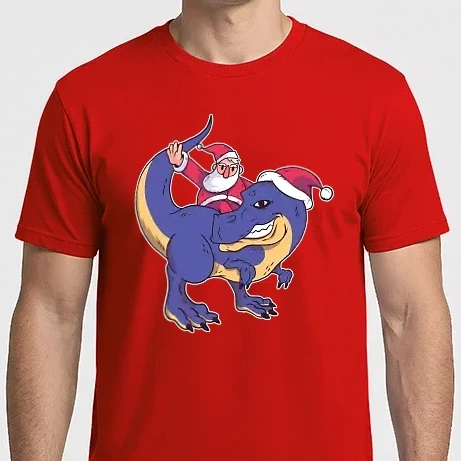 Férfi Imperial póló - Santasaurus Mikulás Dinón
