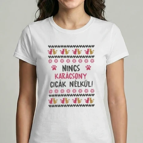 Női Imperial póló - Nincs karácsony cicák nélkül1