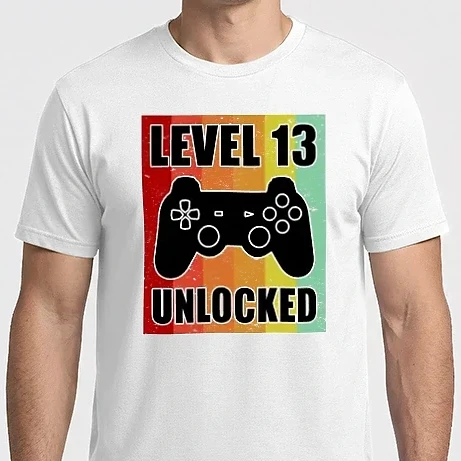 Férfi Imperial póló - level 13 unlocked retro gamer