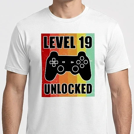 Férfi Imperial póló - level 19 unlocked retro gamer