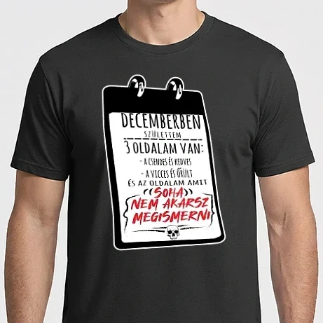 Férfi Imperial póló - Decemberben születtem, 3 oldalam van
