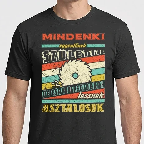 Férfi Imperial póló - RETRO mindenki egyenlőnek születik ASZTALOS