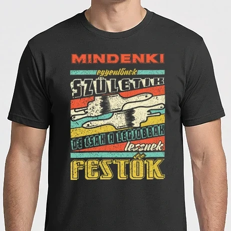Férfi Imperial póló - RETRO mindenki egyenlőnek születik FESTŐ